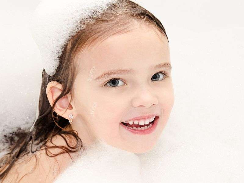 Daily baths not a must for kids