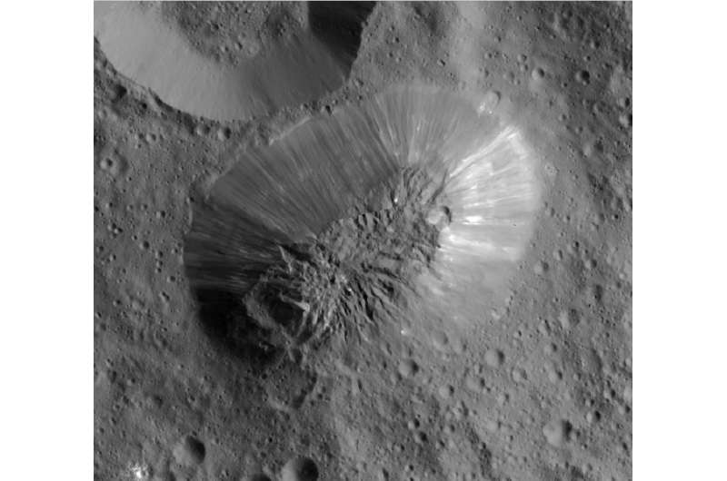 Dawn spacecraft at Ceres: Craters, cracks, and cryovolcanos