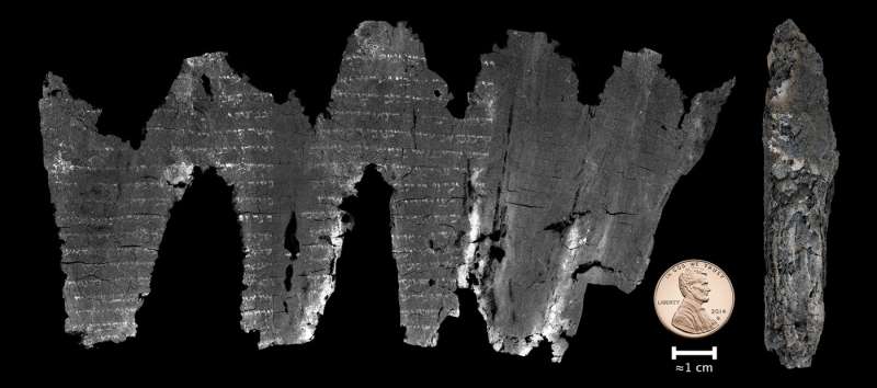 Digitally unwrapped scroll reveals earliest Old Testament scripture
