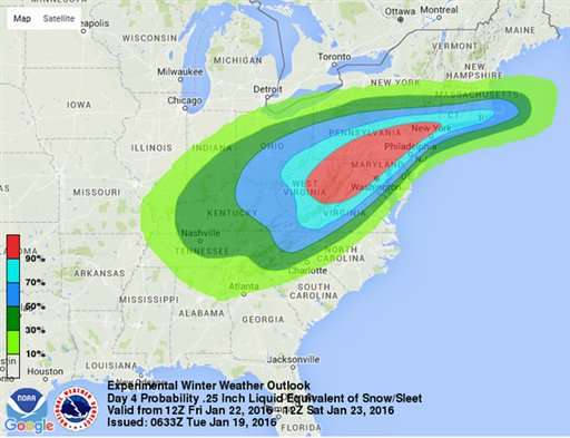 East Coast, Ohio Valley brace for possible big snowstorm