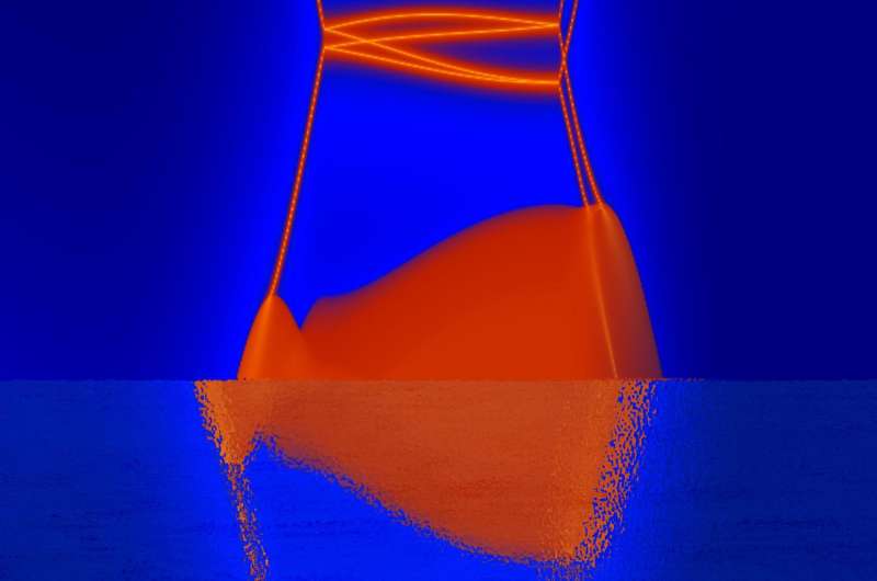 Electrons slide through the hourglass on surface of bizarre material