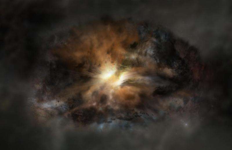 Extreme turbulence roiling 'most luminous galaxy' in the universe