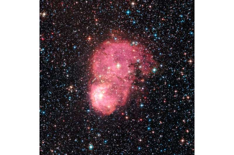 Festive nebulae light up Milky Way Galaxy satellite