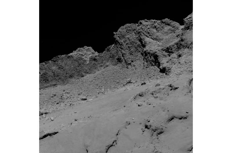 Final descent image from Rosetta spacecraft