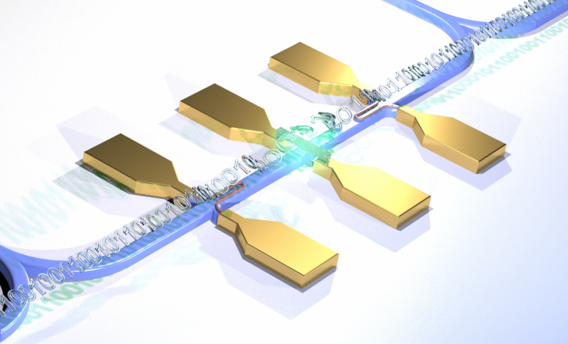 First quantum photonic circuit with an electrically driven light source