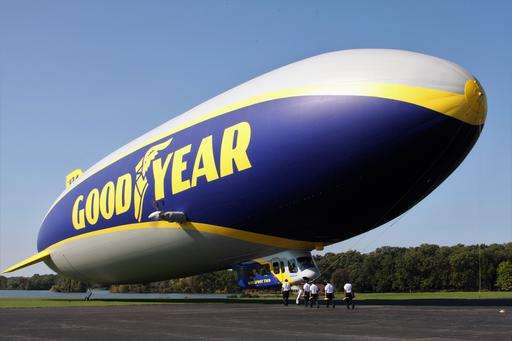 Goodyear christening 2nd airship in fleet replacing blimps