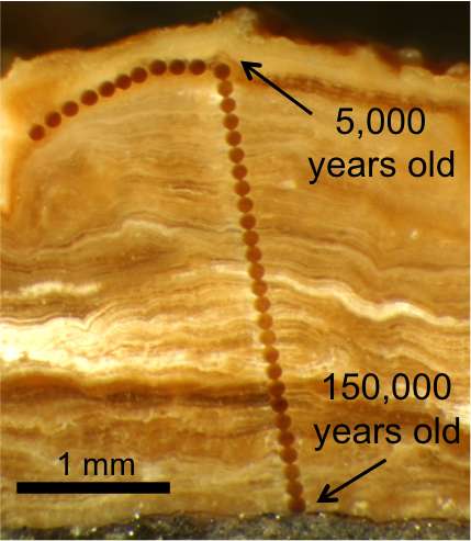 Growth rings on rocks give up North American climate secrets