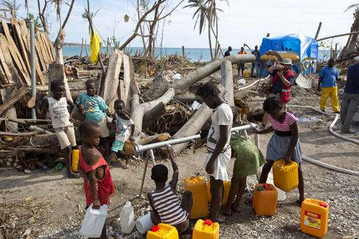 Haitians struggle for clean water weeks after hurricane