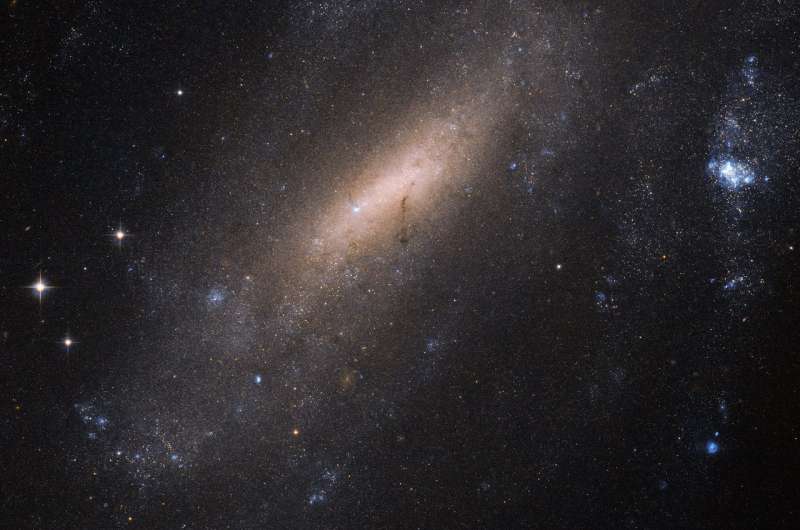 Hubble 'cranes' in for a closer look at a galaxy