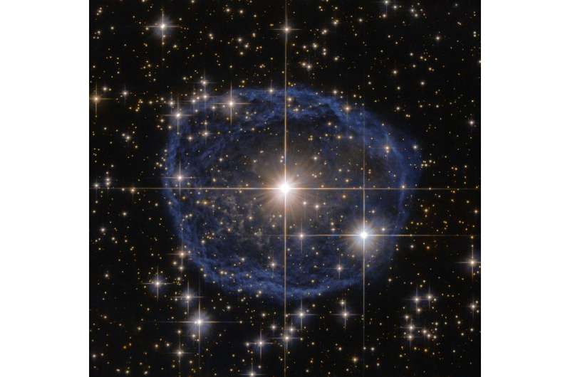 Hubble's blue bubble