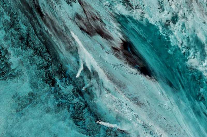 Image: A trio of plumes in the South Sandwich Islands