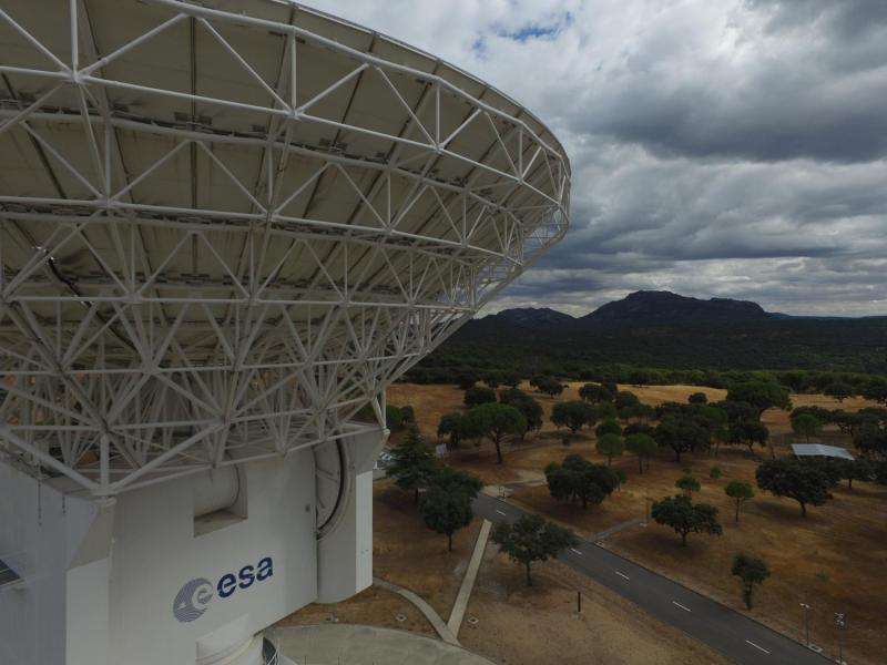 Image: Drone inspection of ESA’s deep-space tracking station at Cebreros