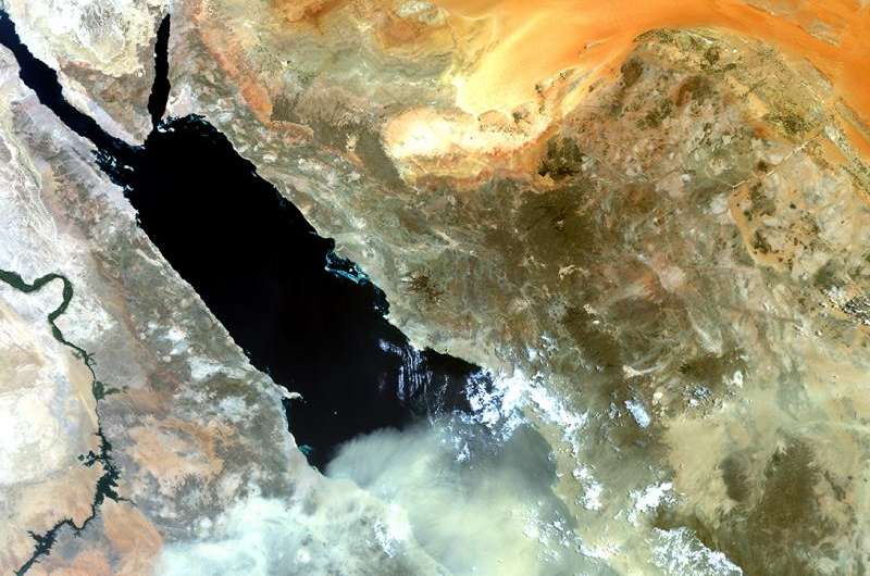 Image: Dust storm over the Red Sea