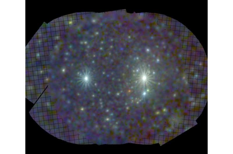 Image: False-colour view of galaxy M81