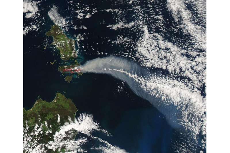 Image: Fires on Cape Barren Island, Australia
