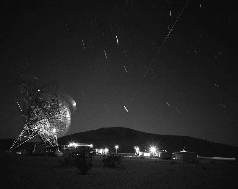 Image: First pass of Echo 1 satellite over the Goldstone Tracking Station