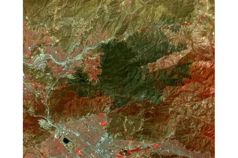 Image: NASA spacecraft views huge burn area in L.A.'s backyard