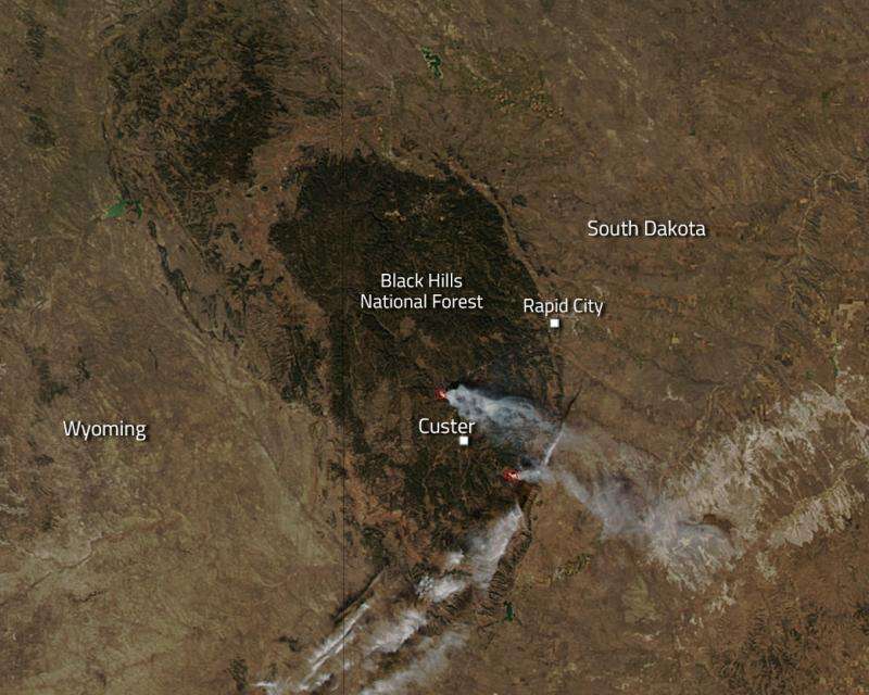 Image: Prescribed fires light up Black Hills in South Dakota