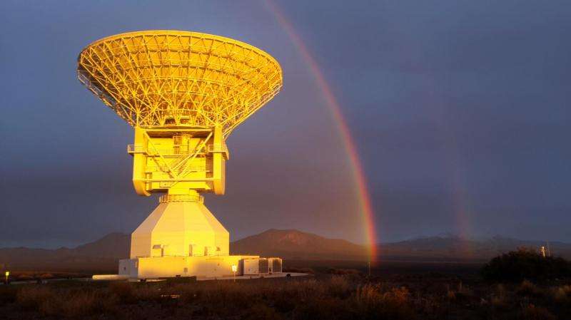Image: Rainbow over Malargüe station antenna dish