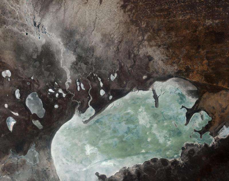 Image: The Etosha salt pan in northern Namibia, from orbit