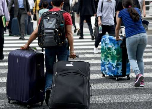 Last year, Japan drew some 19.7 million visitors, up 47 percent from a year earlier, straining hotel occupancy rates and highlig