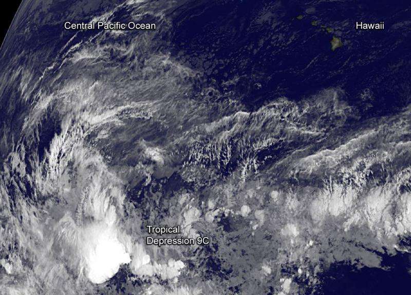 Late-season Central Pacific tropical depression forms