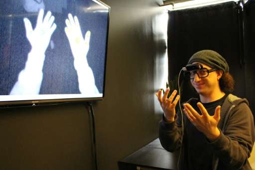 Leap Motion co-founder David Holz, at the San Francisco startup's headquarters, demonstrates finger tracking technology that let