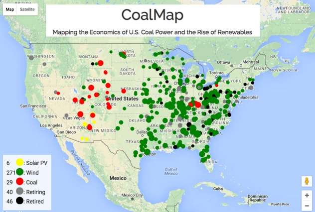 Mapping coal’s decline and the renewables' rise