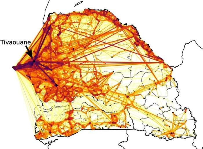 Mapping migrations by using mobile phone data