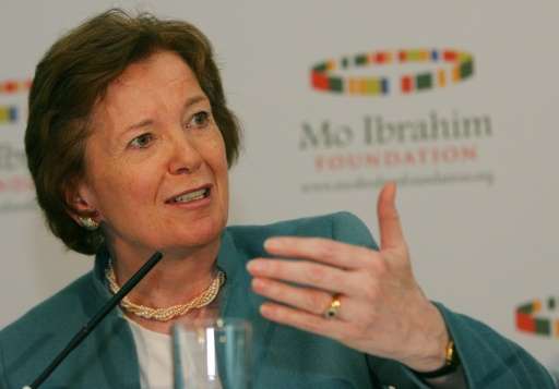 Mary Robinson previously served as the UN High Commissioner for Human Rights and as the UN secretary general's special envoy for