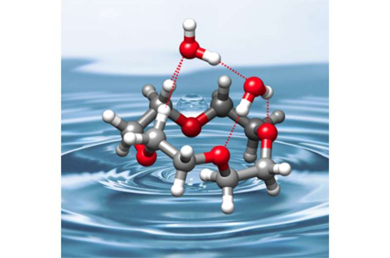 Molecules change shape when wet
