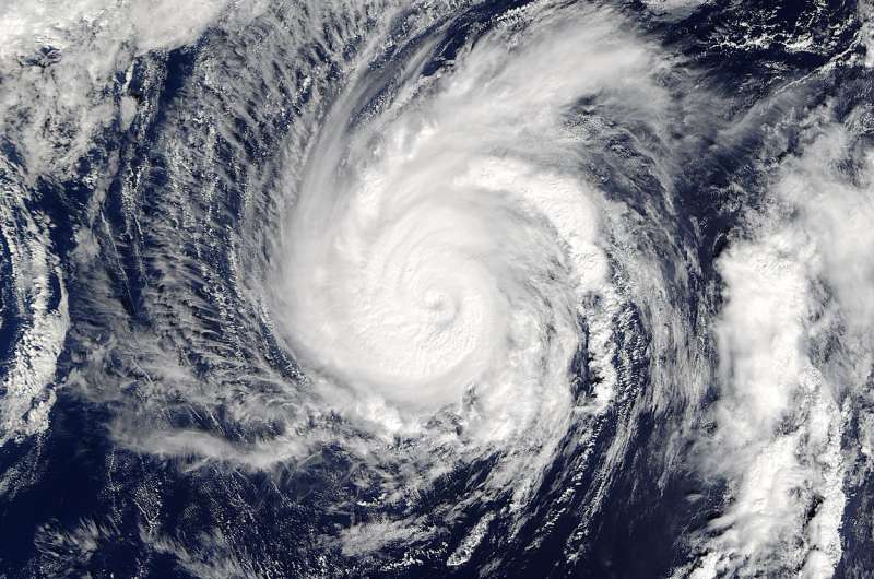 NASA apots Typhoon Songda's cloud-filled eye