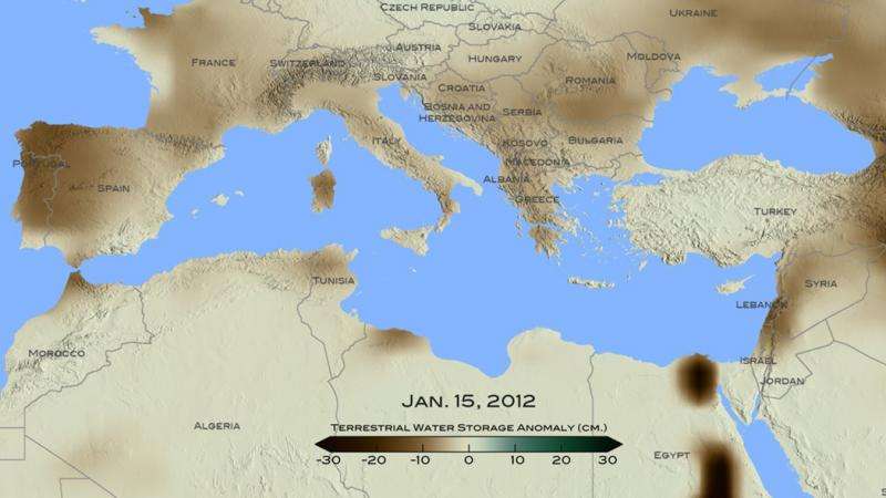 NASA finds drought in Eastern Mediterranean worst of past 900 years