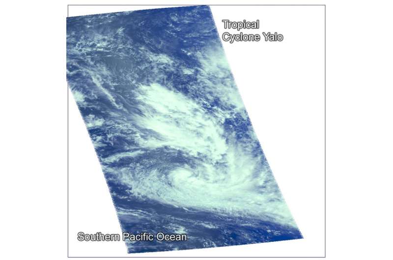 NASA's Aqua satellite catches the birth of Tropical Cyclone Yalo