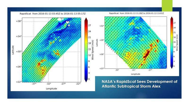 NASA sees formation of unusual North Atlantic Hurricane Alex