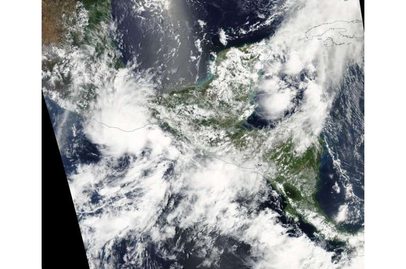NASA sees slow-moving Tropical Depression 1E over Southern Mexico