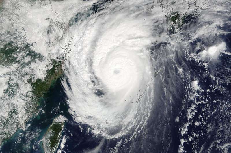 NASA sees the closing eye of Typhoon Chaba
