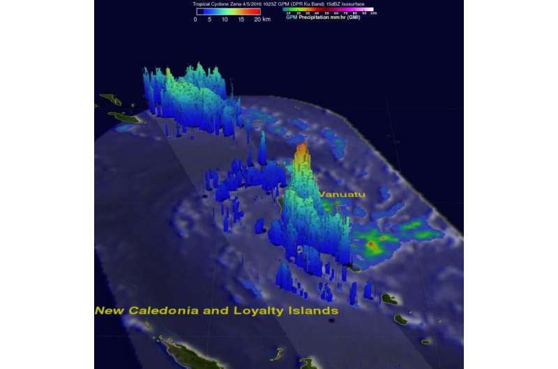 NASA's GPM views Tropical Cyclone Zena hitting Vanuatu