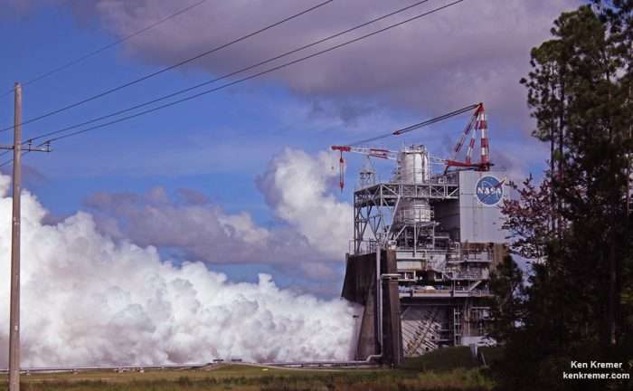 Nasa successfully test fires Mars mega-rocket engine with modernized ‘brain’ controller