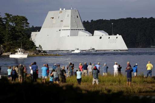 Navy's futuristic destroyer makes port call in Rhode Island