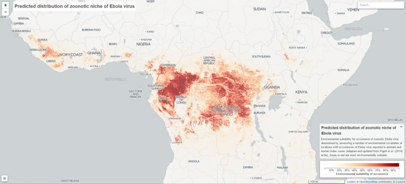 20多个国家环境适合埃博拉病毒传播的蝙蝠