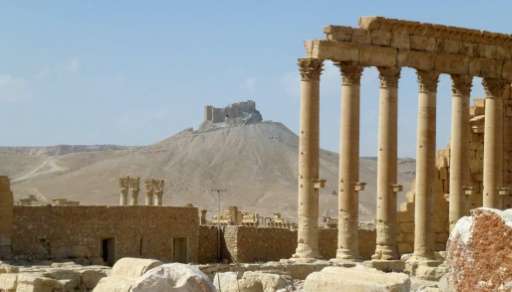Part of the ancient Syrian city of Palmyra taken on March 27, 2016, after government troops recaptured the UNESCO world heritage