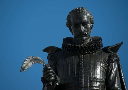 Picture shows a statue of &quot;Don Quixote&quot; author, Spanish writer Miguel de Cervantes Saavedra at the Cervantes square in