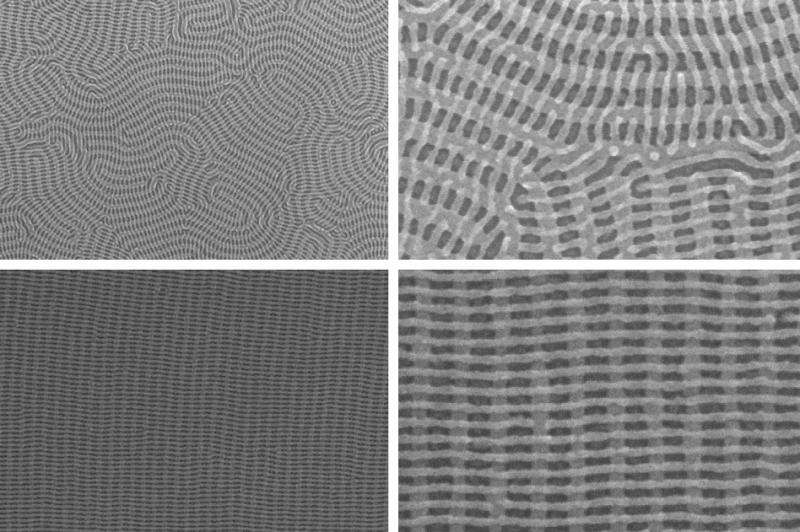Polymer nanowires that assemble in perpendicular layers could offer route to tinier chip components