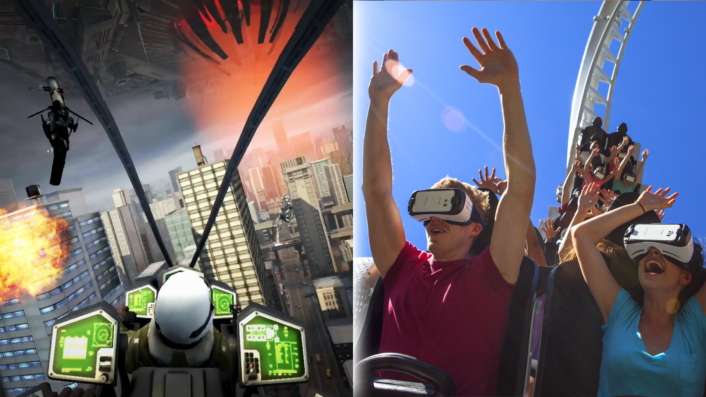 Samsung VR on roller coasters in nine thrill-vending parks