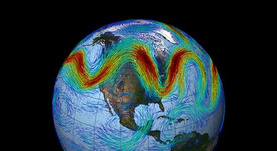 Scientists simulate the climate warming forces driving the jet stream's sometimes erratic path