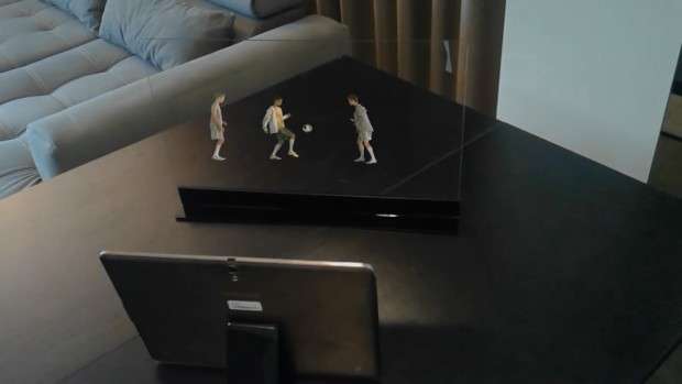 Screens change video characters into holograms in your home