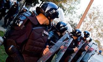 Shields with optical illusion to revolutionise riot policing