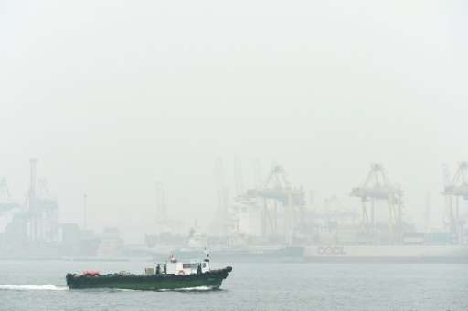 Singapore's Keppel container port terminal is blanketed in thick smog as air quality reached &quot;very unhealthy&quot; levels i