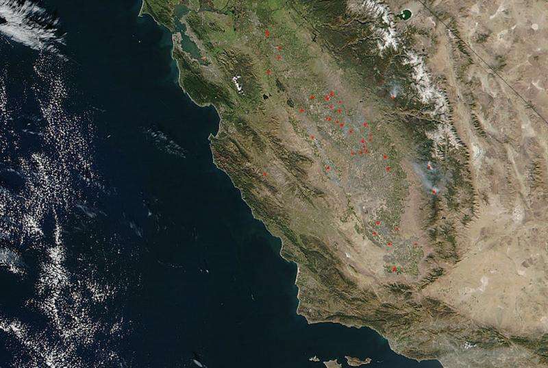 Spate of fires across California's Central Valley